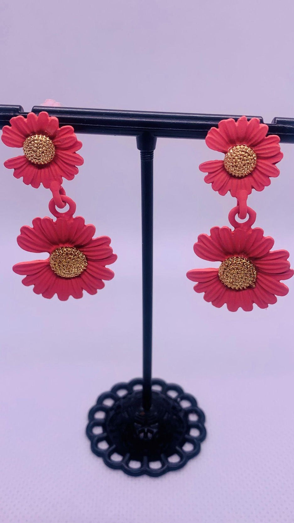 Flower Post Dangle Earrings - Cowtown Bling N Things