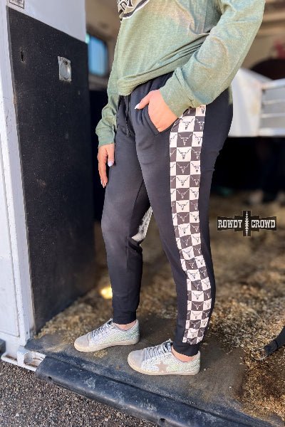 Rowdy Crowd Clothing Checkered Craze Joggers - Cowtown Bling N Things