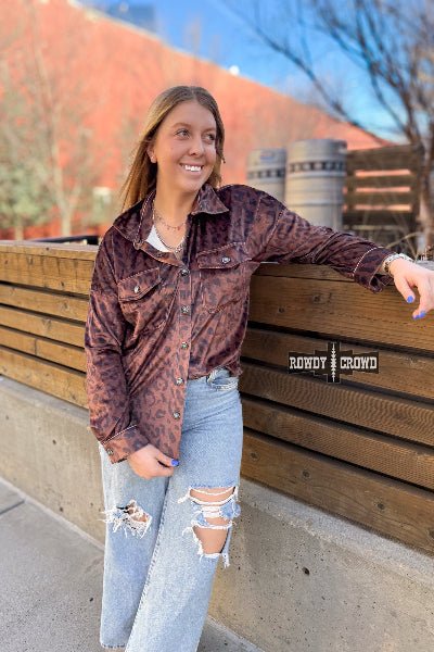 Rowdy Crowd Clothing Leopard Lady Button Up - Cowtown Bling N Things