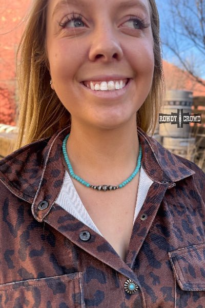Rowdy Crowd Clothing Turquoise River Necklace - Cowtown Bling N Things
