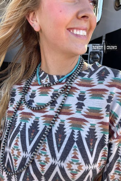 Rowdy Crowd Clothing Turquoise River Necklace - Cowtown Bling N Things