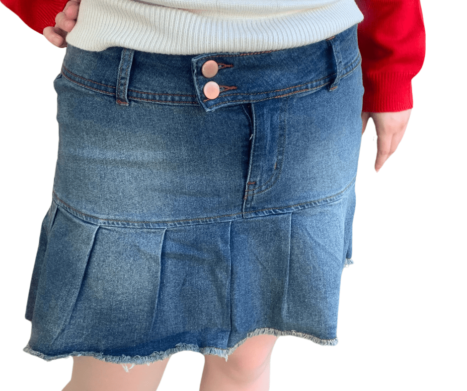 Ruffle Denim Mini Skirt - Cowtown Bling N Things