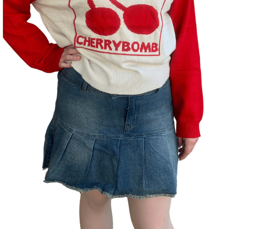 Ruffle Denim Mini Skirt - Cowtown Bling N Things