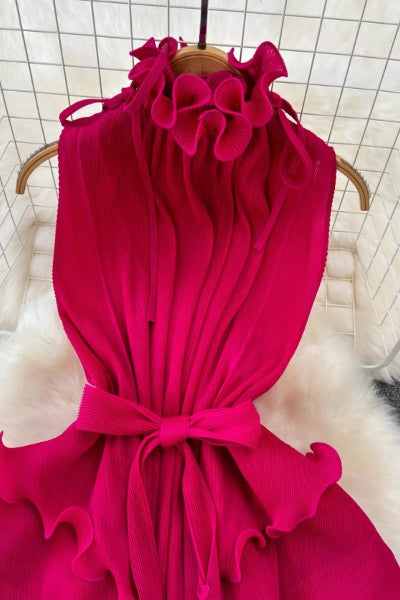 Ruffled Tiered Sleeveless Midi Dress - Cowtown Bling N Things