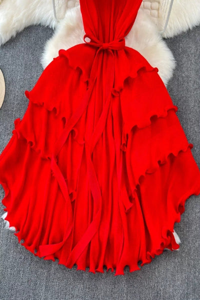 Ruffled Tiered Sleeveless Midi Dress - Cowtown Bling N Things