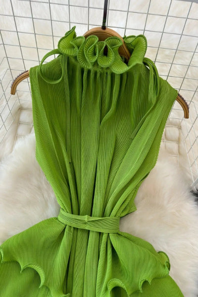 Ruffled Tiered Sleeveless Midi Dress - Cowtown Bling N Things