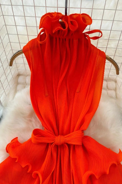 Ruffled Tiered Sleeveless Midi Dress - Cowtown Bling N Things
