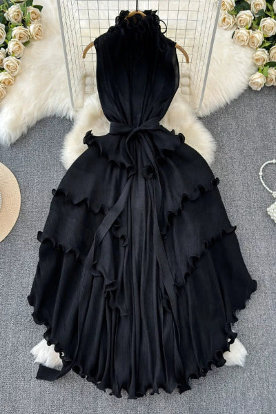 Ruffled Tiered Sleeveless Midi Dress - Cowtown Bling N Things