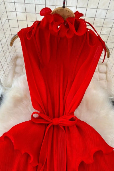 Ruffled Tiered Sleeveless Midi Dress - Cowtown Bling N Things