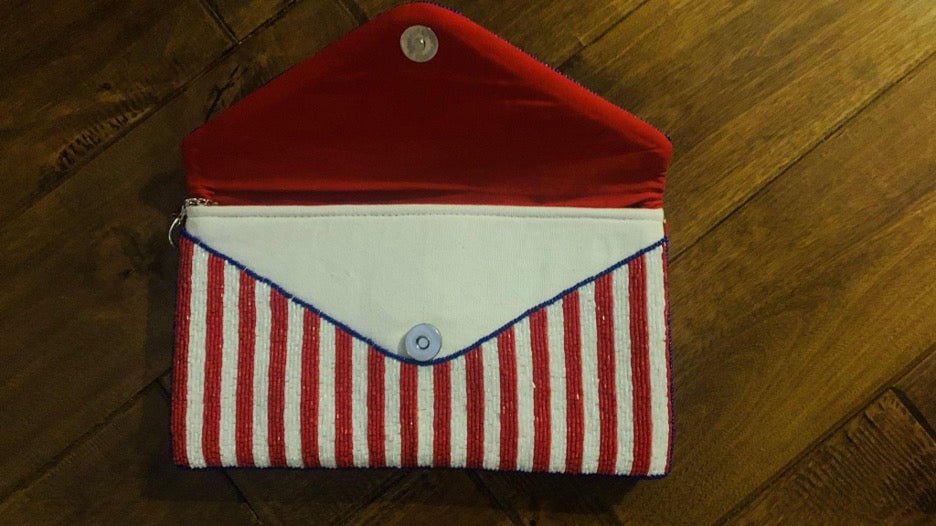 Seed Bead Flag Purse - Cowtown Bling N Things