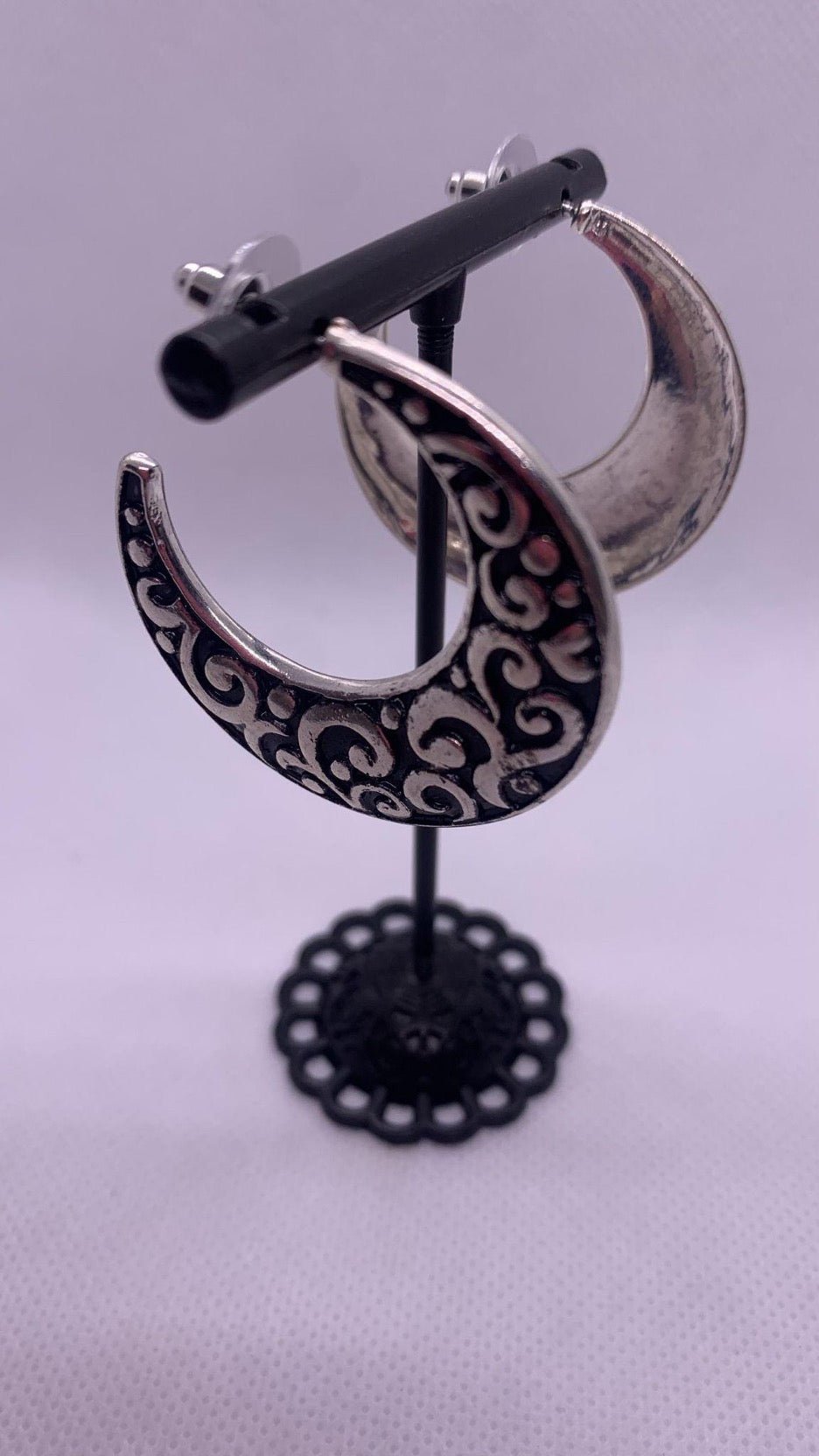 Silver post hoop earrings - Cowtown Bling N Things