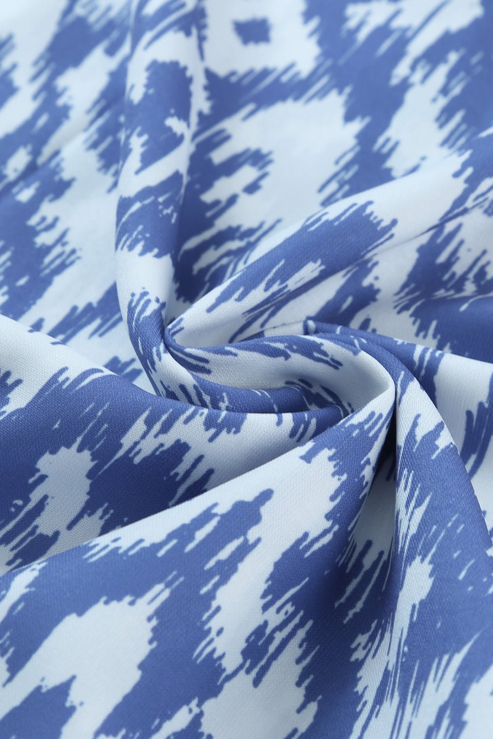 Sky Blue Geometric Print Casual V Neck Maxi Dress - Cowtown Bling N Things