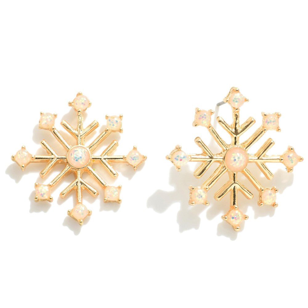 Snowflake Earrings - Cowtown Bling N Things