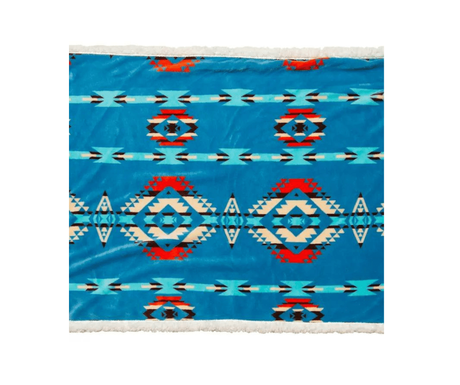 Southwestern Plush Polar/Sherpa Fleece Throw Blanket - Cowtown Bling N Things