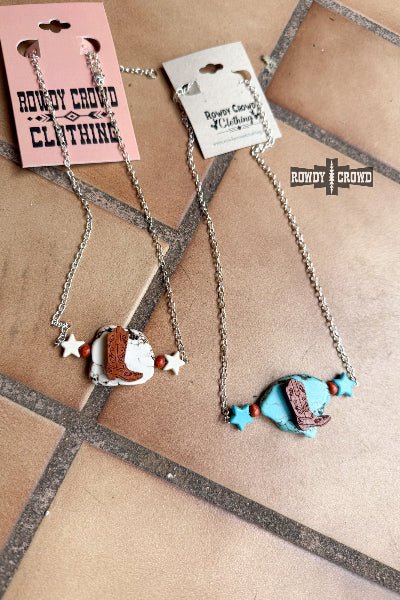 Starry Boot Necklaces – Rowdy Crowd Clothing | Western Boutique Jewelry | Cowtown Bling N Things - Cowtown Bling N Things