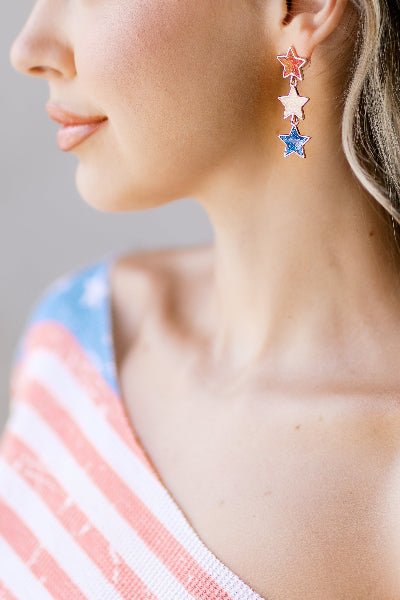 Stars & Sparkle Earrings - Cowtown Bling N Things