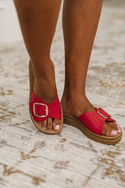 Strawberry Slip on Slide in Delight Red - Cowtown Bling N Things