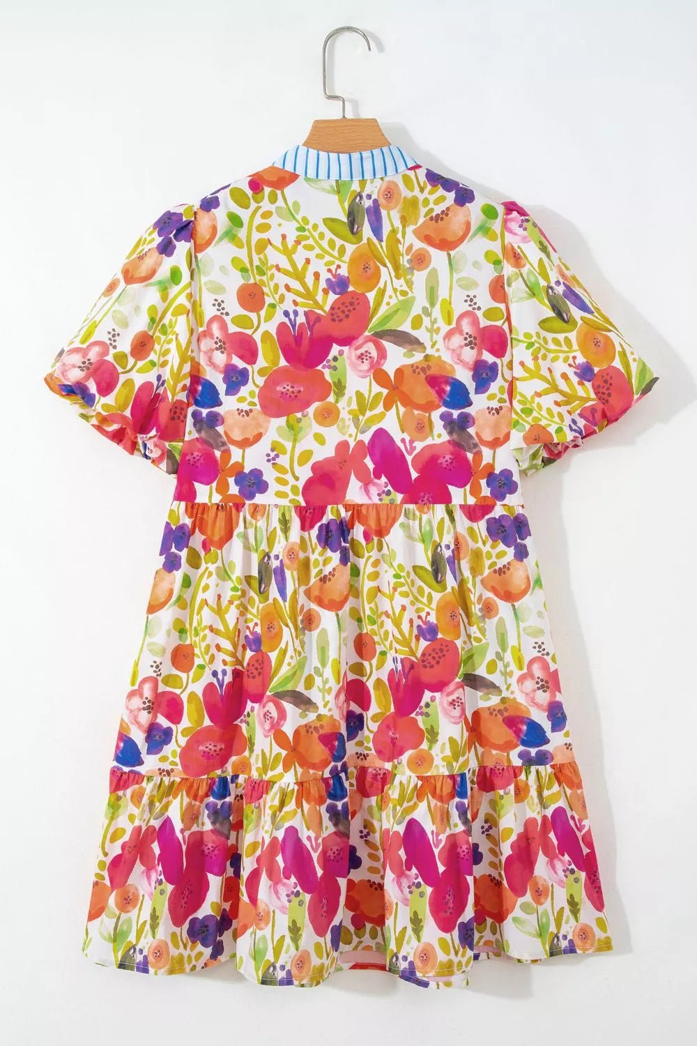 SYNZ Floral Print Tiered Mini Dress - Cowtown Bling N Things