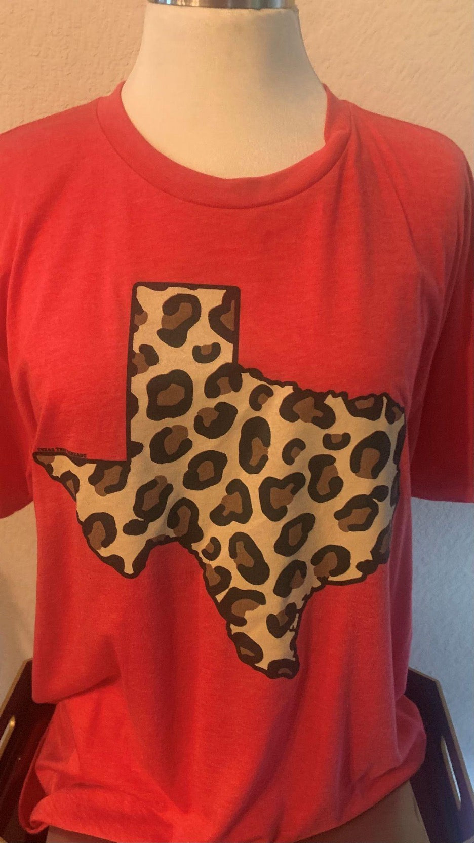 Texas Leopard Print Tee - Cowtown Bling N Things