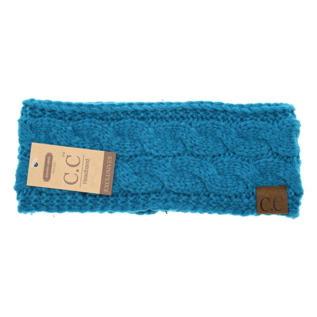 Solid Cable Knit C.C Headband - Cowtown Bling N Things