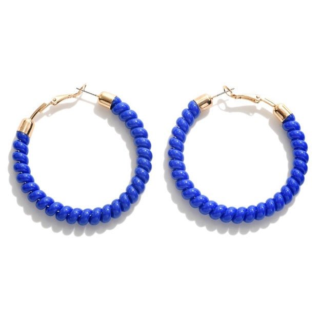 Telephone Cord Hoop Earrings. - Cowtown Bling N Things
