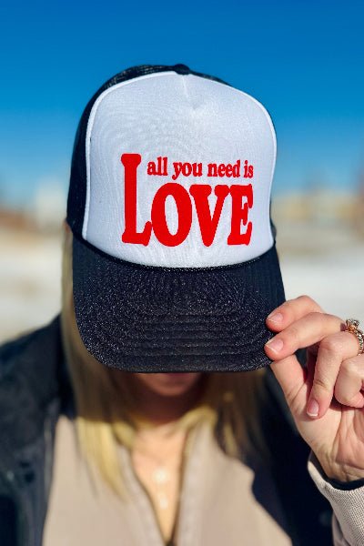 Texas True Threads |All You Need is Love |Trucker Cap| One Size Fits All - Cowtown Bling N Things