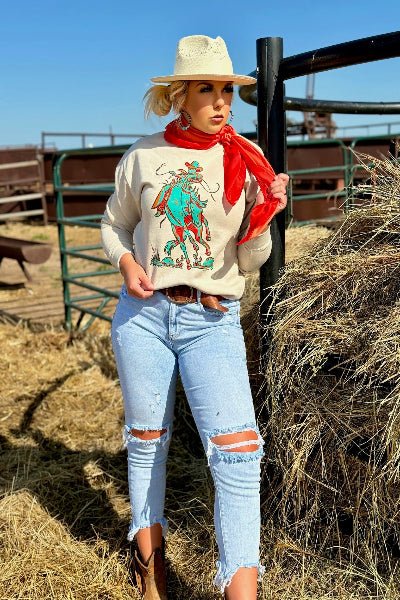 Texas True Threads Sunset Cowboy Sweatshirt - Cowtown Bling N Things
