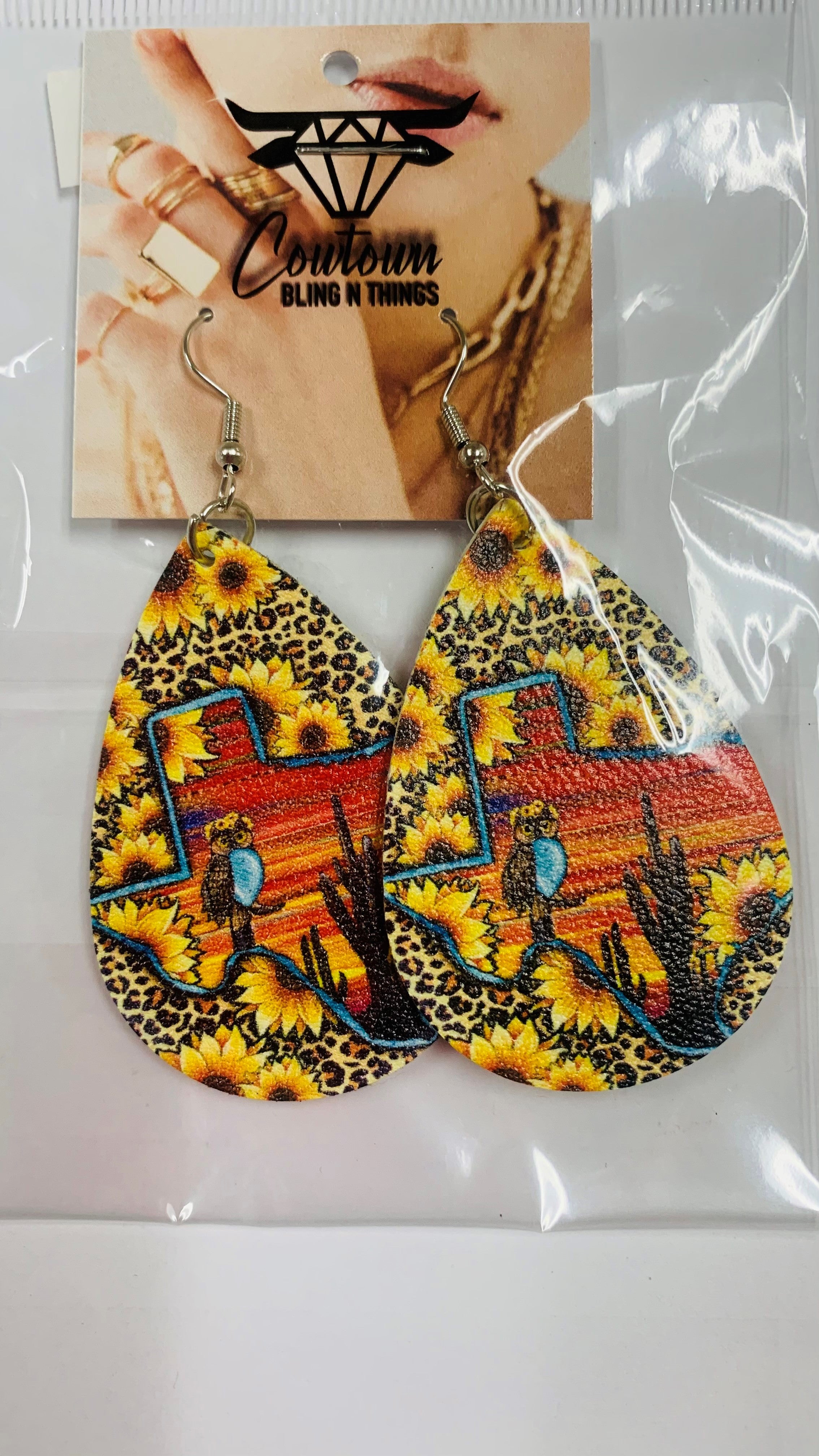 Texas Sunglower Earrings - Cowtown Bling N Things