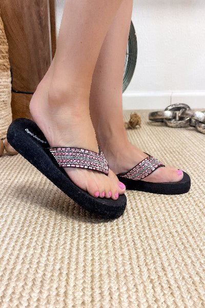Tia Fuschia Rhinestone Dream Sandal - Cowtown Bling N Things