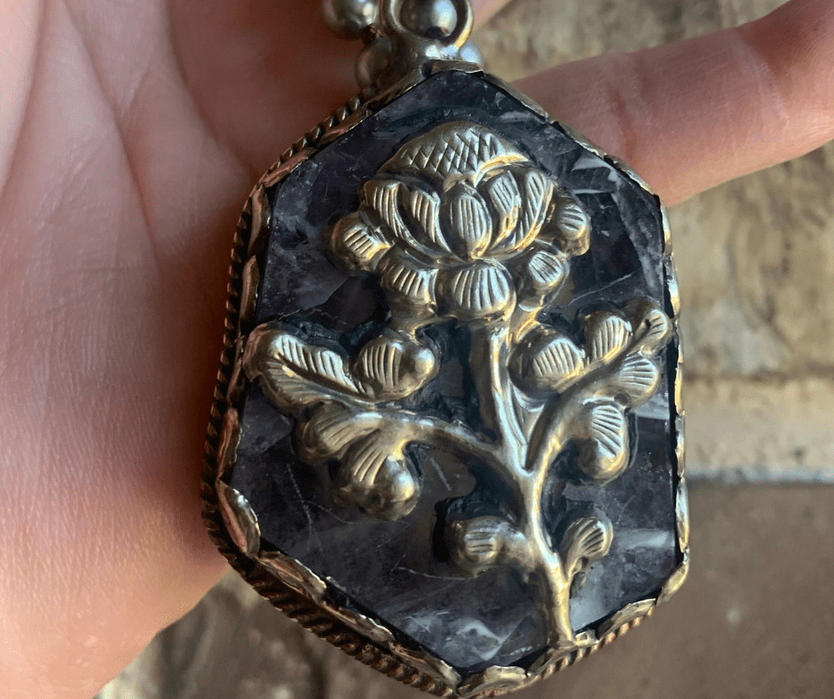 Tibetan Silver Genuine Amethyst Pendant - Cowtown Bling N Things