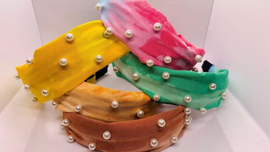 Tie Dye Pearl Headband - Cowtown Bling N Things
