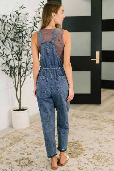 Too Cute to Compute Waist Tie Overalls in Dark Blue - Cowtown Bling N Things