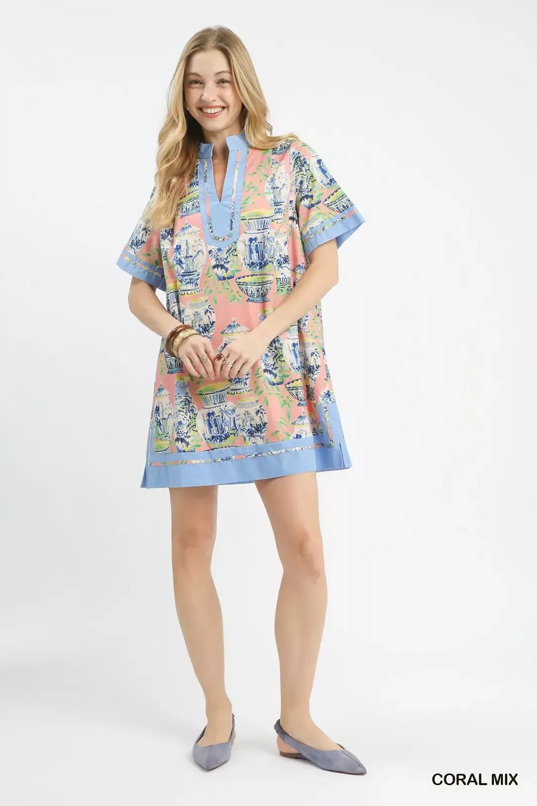 Umgee Mix Abstract Print Mini Dress - Cowtown Bling N Things