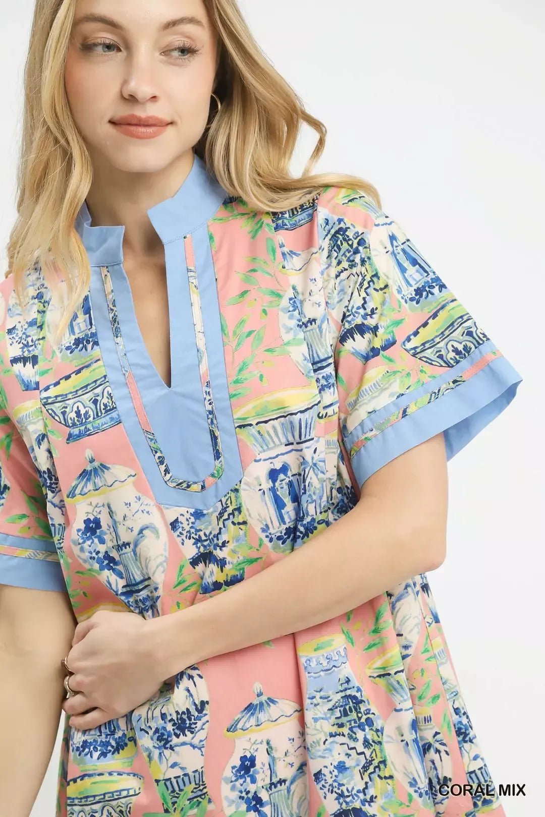 Umgee Mix Abstract Print Mini Dress - Cowtown Bling N Things