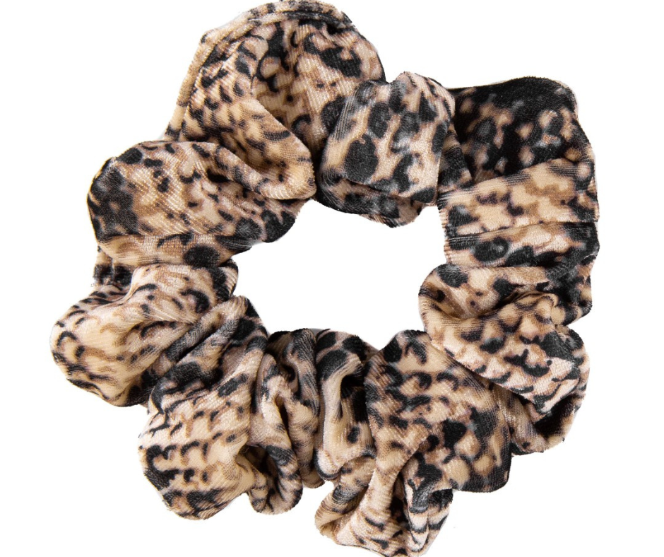 Velour Snakeskin Pattern Scrunchie - Cowtown Bling N Things