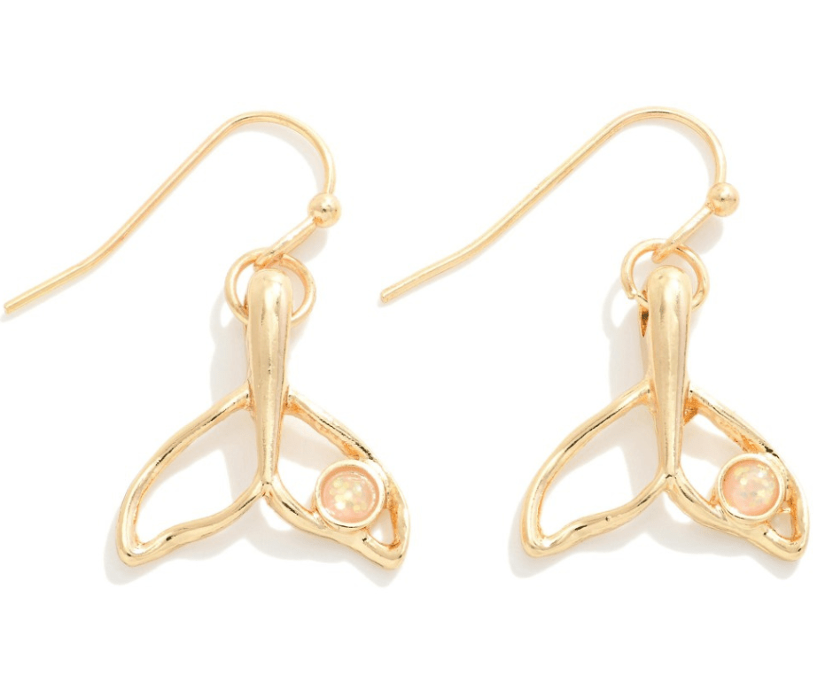 Whale Tail Design Earrings - Cowtown Bling N Things