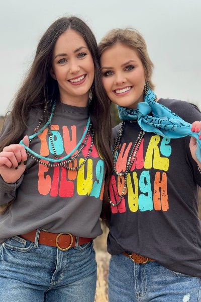 You Are Enough in Multicolor Ink Tee - Cowtown Bling N Things