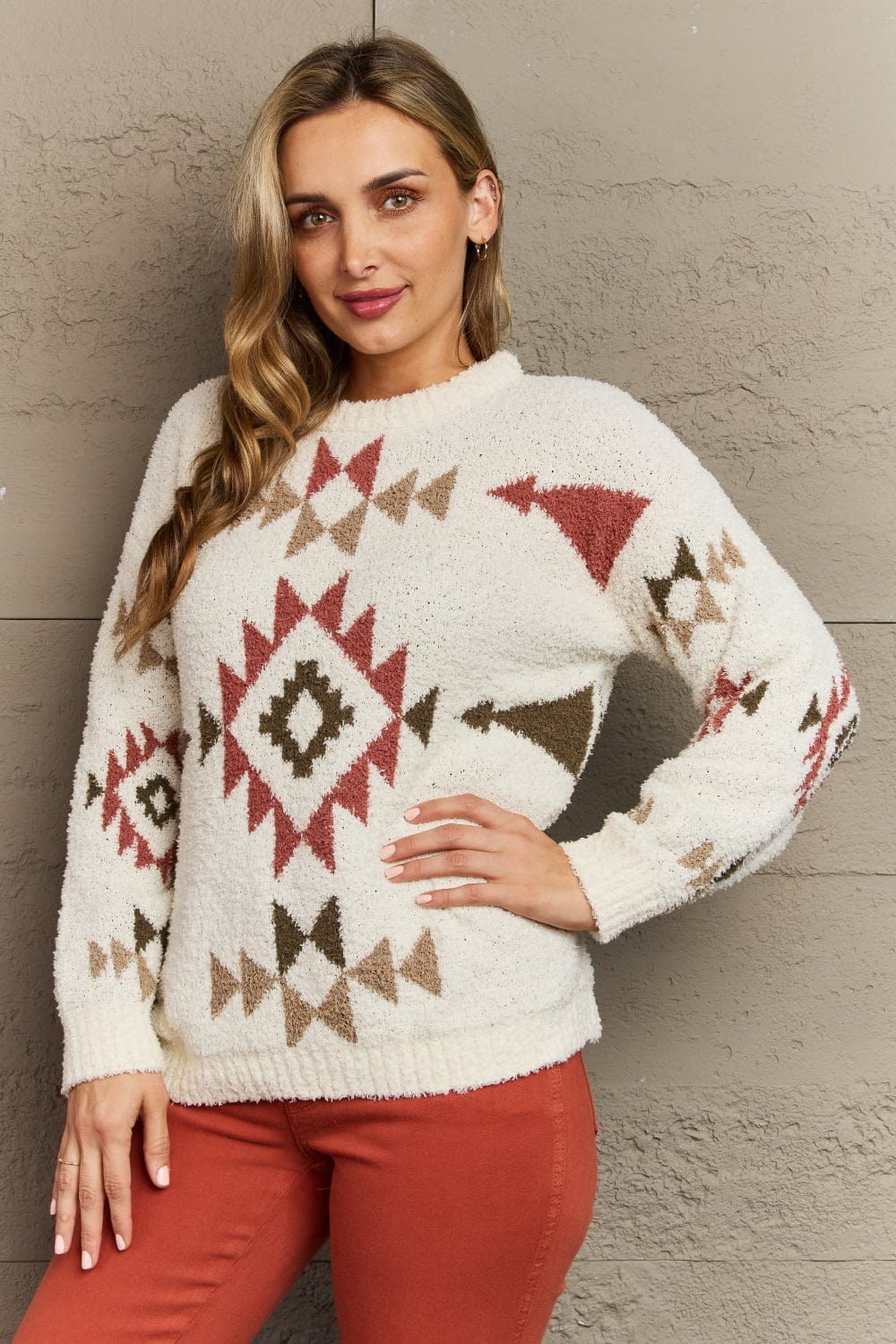 HEYSON Cozy Sunday Aztec Fuzzy Sweater - Cowtown Bling N Things