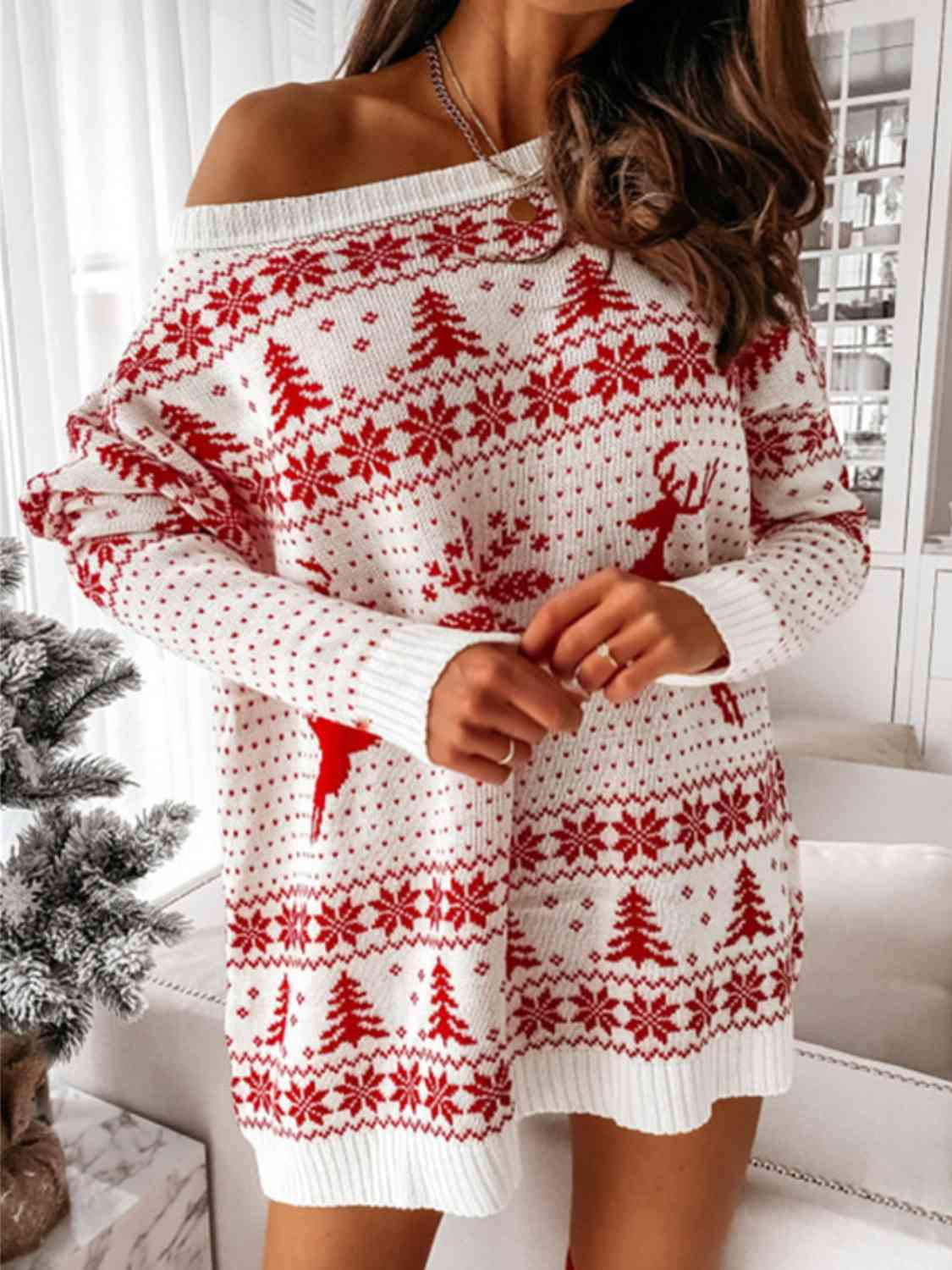 Christmas Long Sleeve Sweater - Cowtown Bling N Things