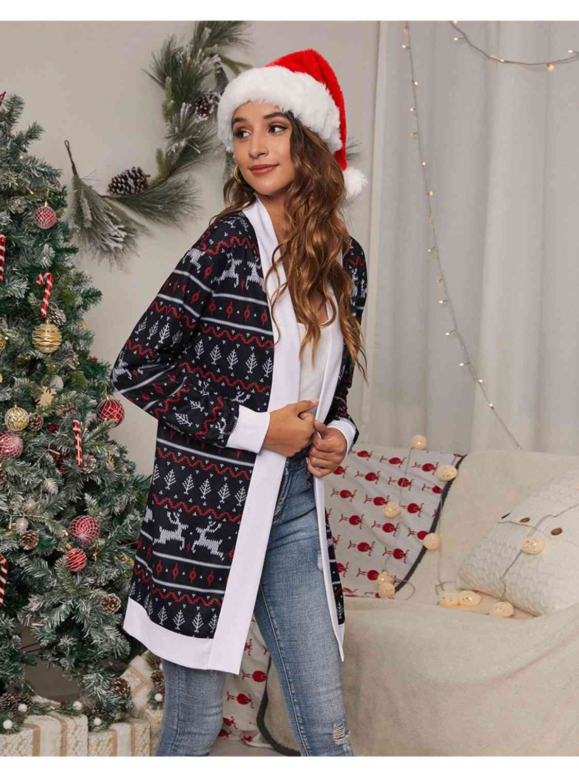 Christmas Open Front Cardigan - Cowtown Bling N Things