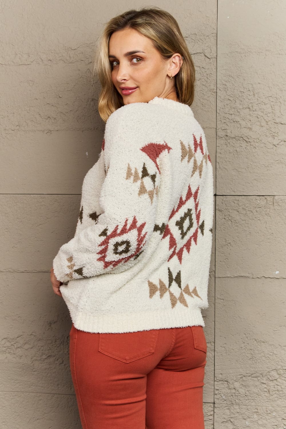 HEYSON Cozy Sunday Aztec Fuzzy Sweater - Cowtown Bling N Things