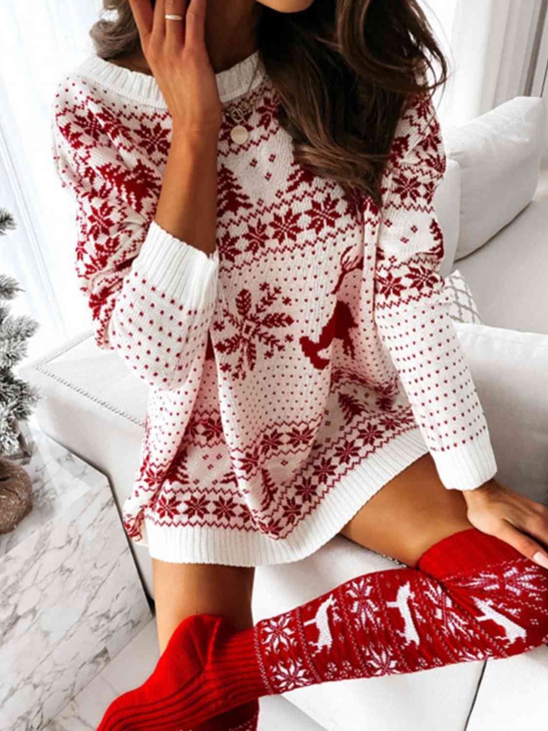 Christmas Long Sleeve Sweater - Cowtown Bling N Things