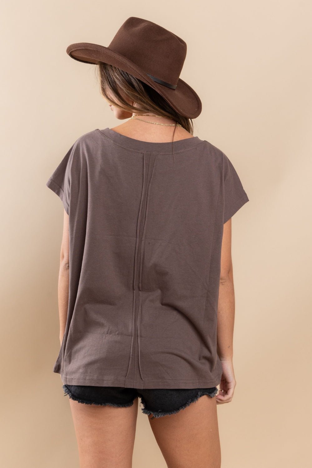 Ces Femme Fringe Detail Round Neck Short Sleeve Top - Cowtown Bling N Things