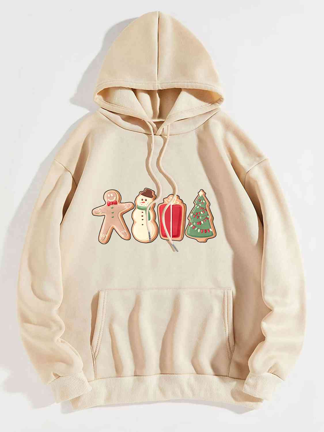 Graphic Drawstring Hoodie with Pocket - Cowtown Bling N Things