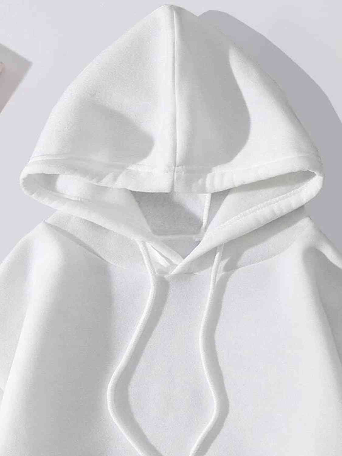 Graphic Drawstring Hoodie with Pocket - Cowtown Bling N Things