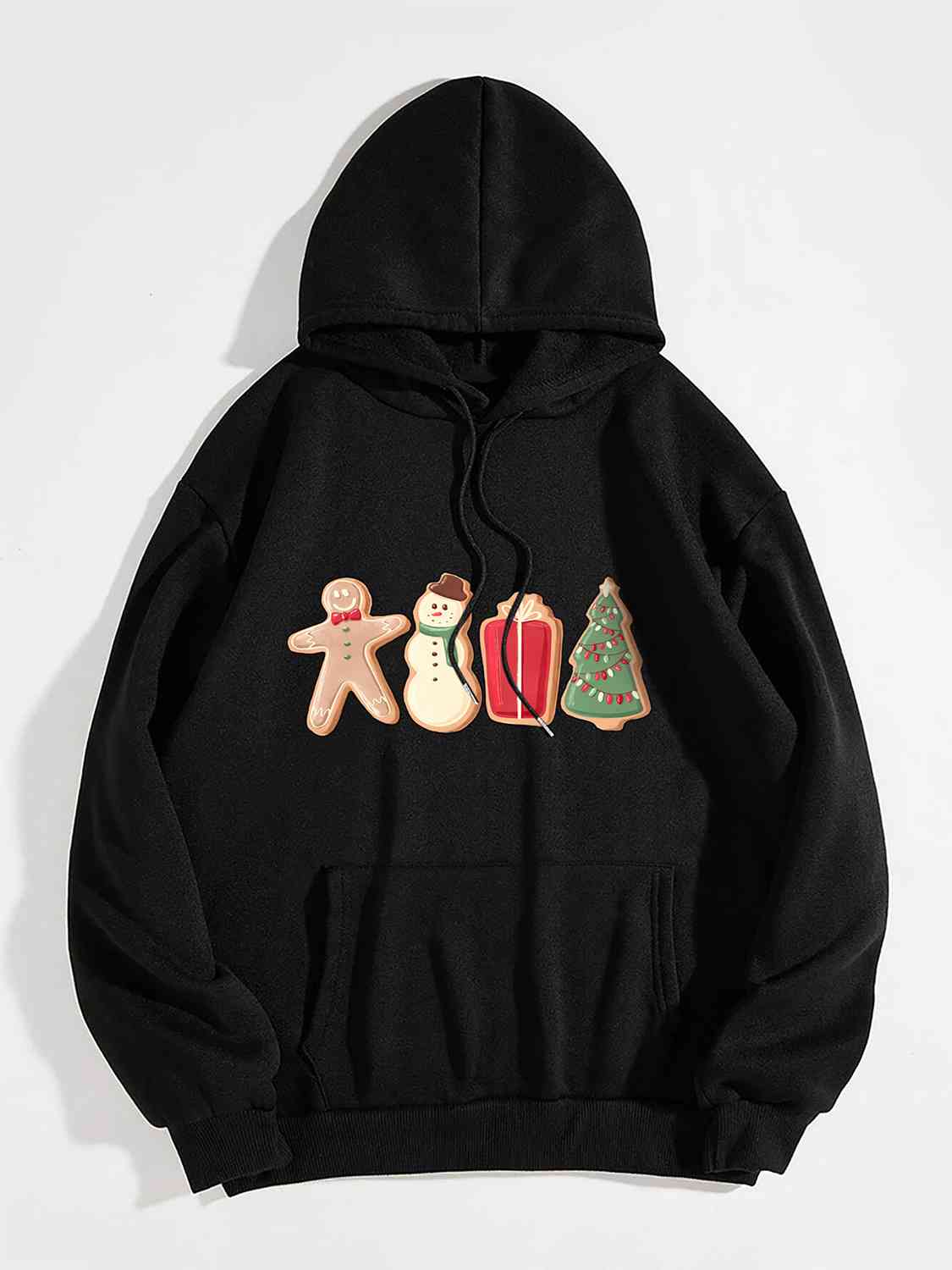 Graphic Drawstring Hoodie with Pocket - Cowtown Bling N Things