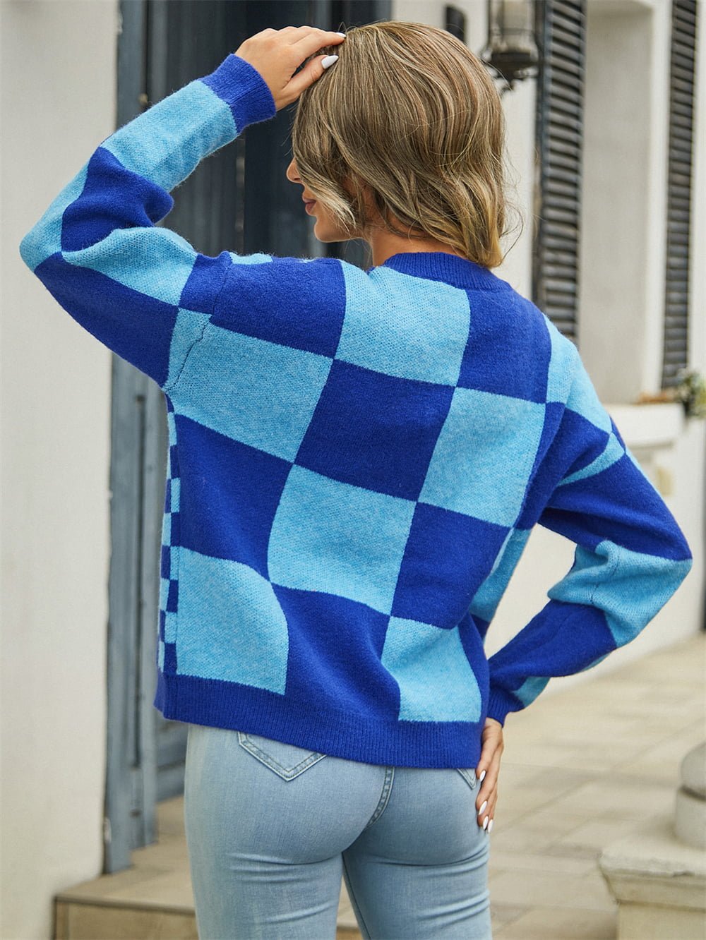 Plaid V - Neck Dropped Shoulder Cardigan - Cowtown Bling N Things